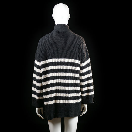 Only - sweater - Black, Ivory - (Storlek: S)