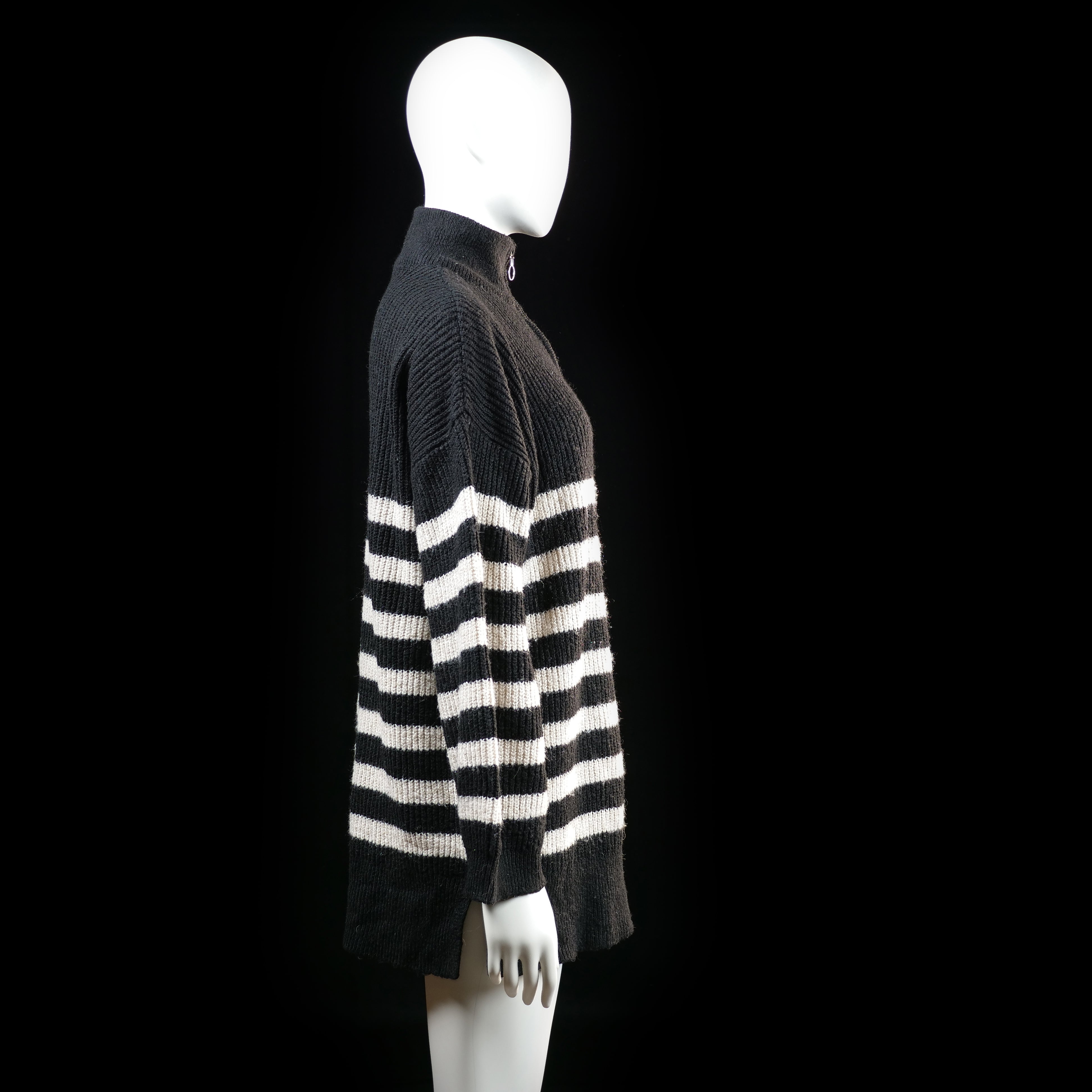 Only - sweater - Black, Ivory - (Storlek: S)