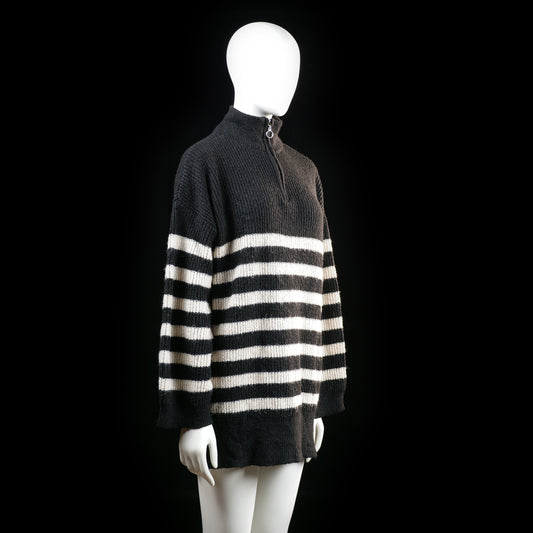 Only - sweater - Black, Ivory - (Storlek: S)