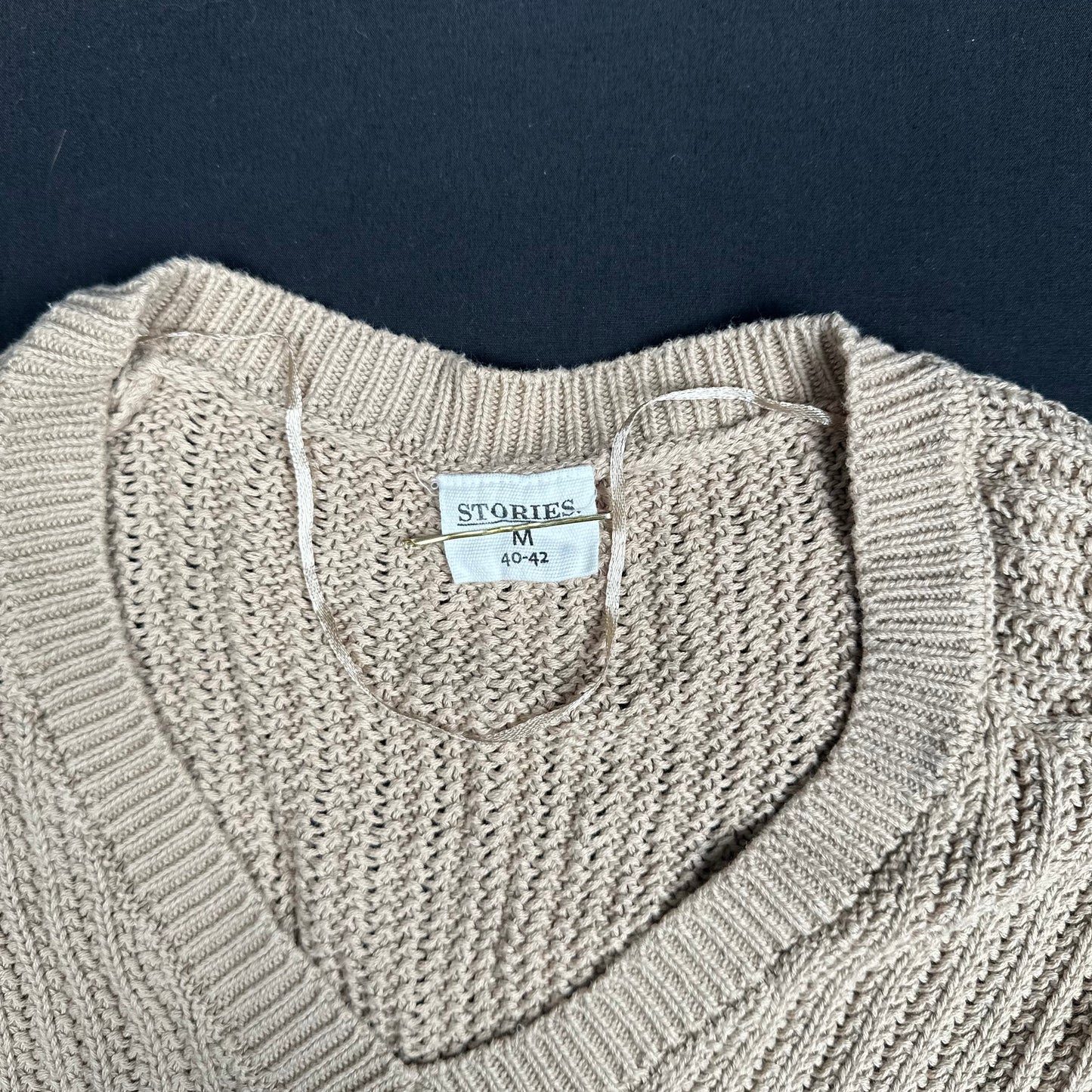 Stories - sweater - Beige - (Storlek: M)