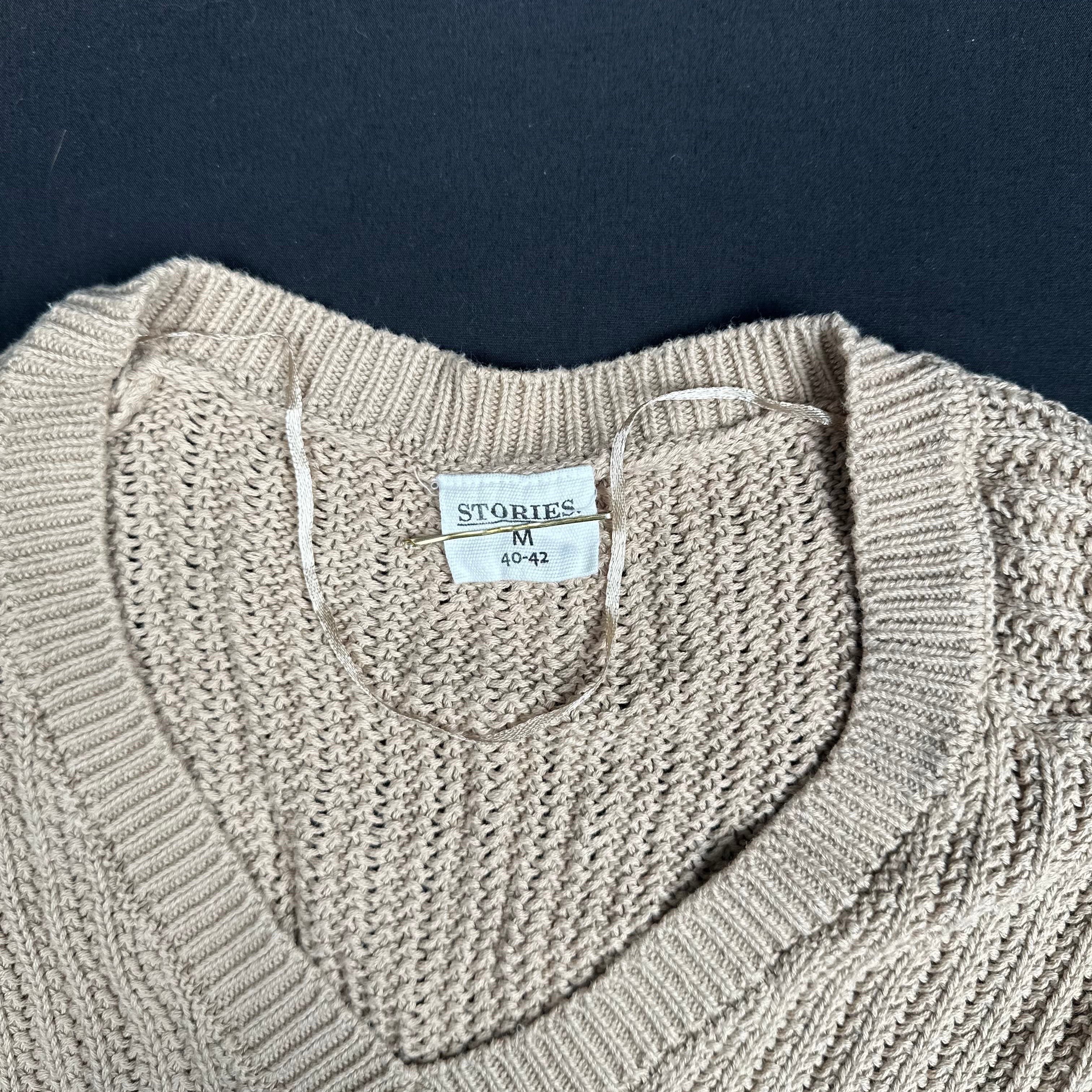 Stories - sweater - Beige - (Storlek: M)