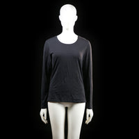 Basic U - long-sleeve top - Black - (Storlek: M)
