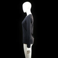 Basic U - long-sleeve top - Black - (Storlek: M)