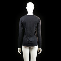 Basic U - long-sleeve top - Black - (Storlek: M)