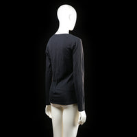 Basic U - long-sleeve top - Black - (Storlek: M)