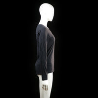 Basic U - long-sleeve top - Black - (Storlek: M)