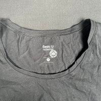 Basic U - long-sleeve top - Black - (Storlek: M)