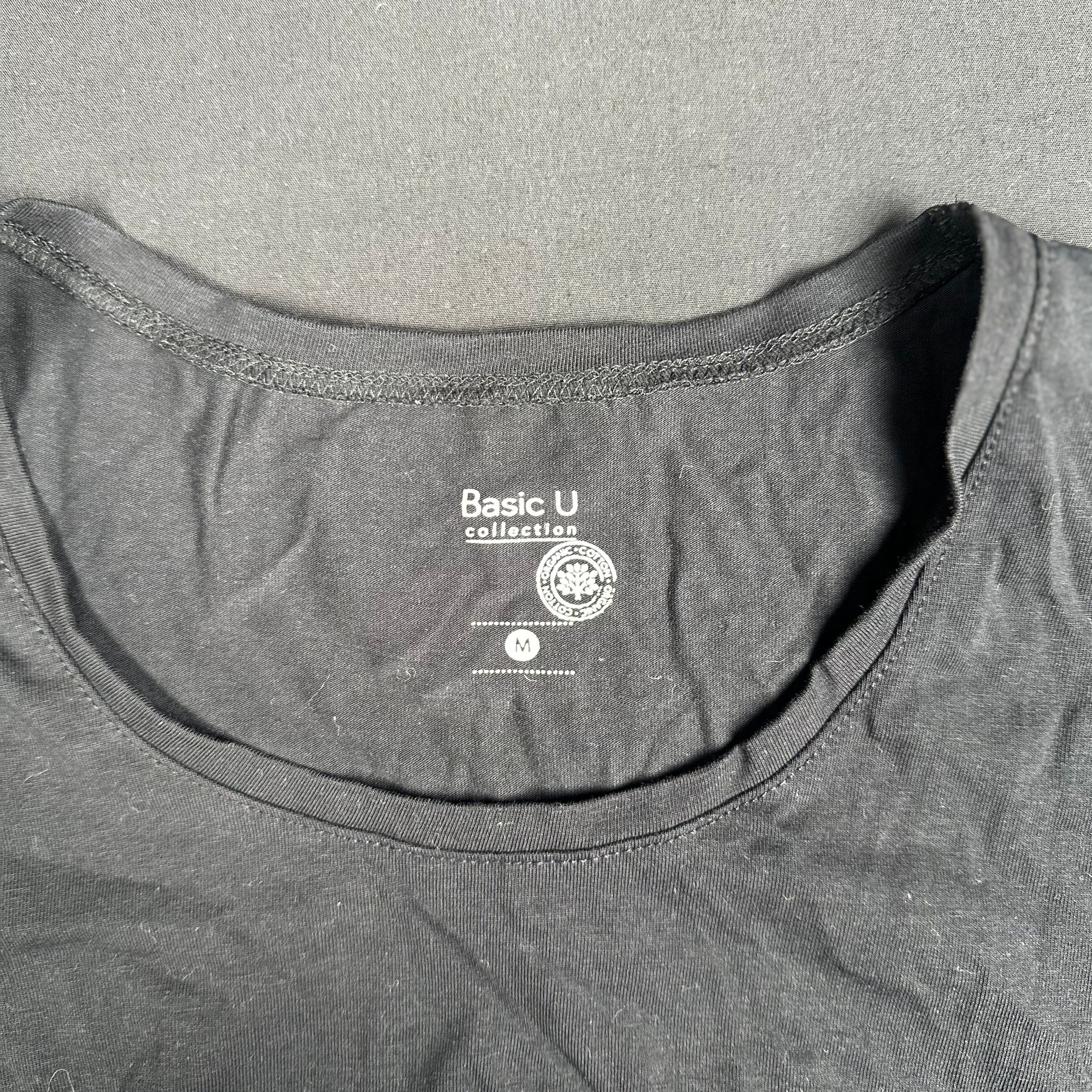 Basic U - long-sleeve top - Black - (Storlek: M)