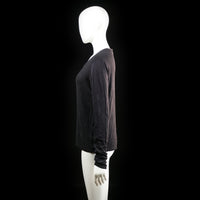 Basic U - long-sleeve top - Black - (Storlek: S)