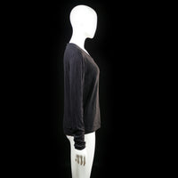 Basic U - long-sleeve top - Black - (Storlek: S)