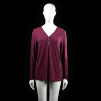 My Wear Woman - long-sleeve top - Burgundy - (Storlek: M)