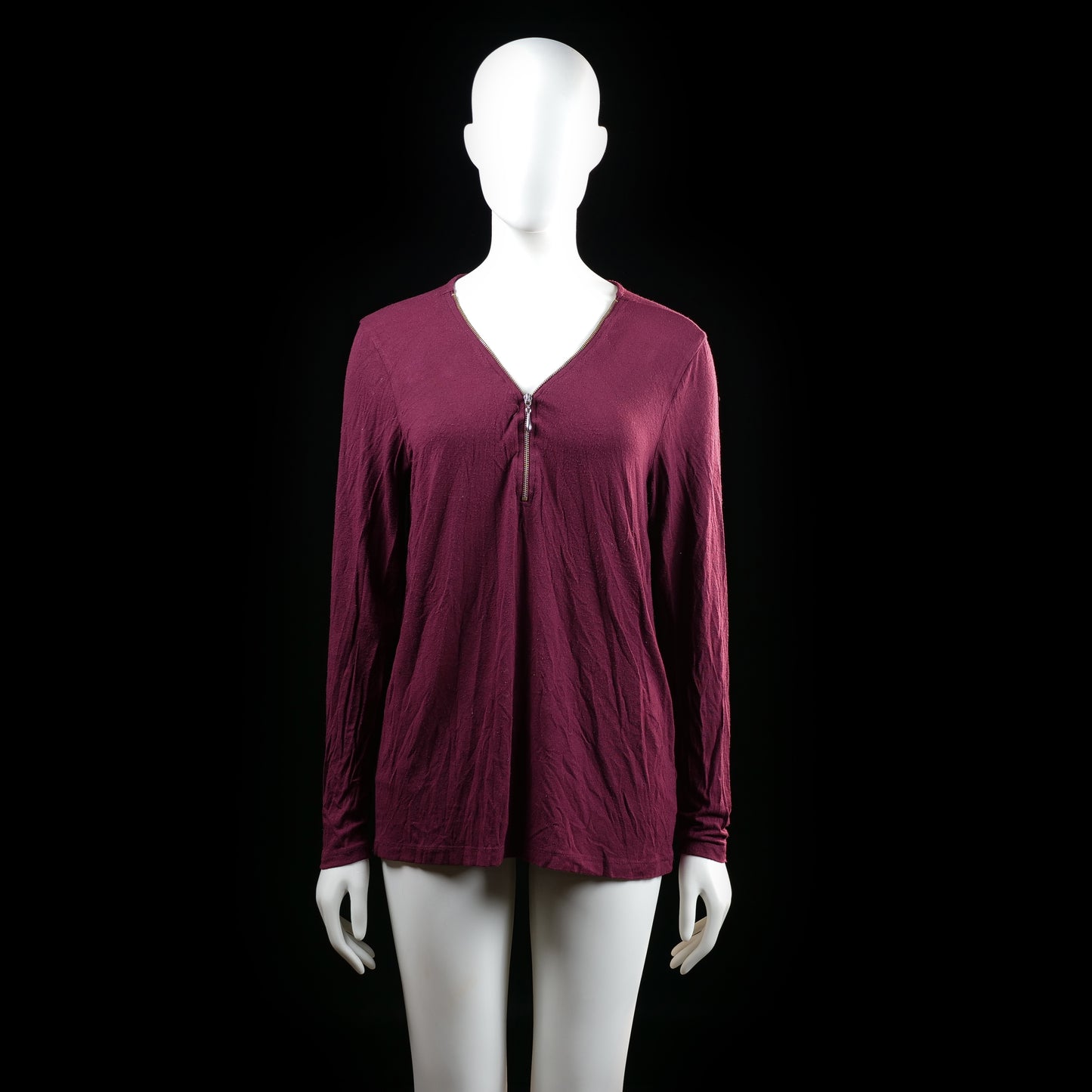 My Wear Woman - long-sleeve top - Burgundy - (Storlek: M)