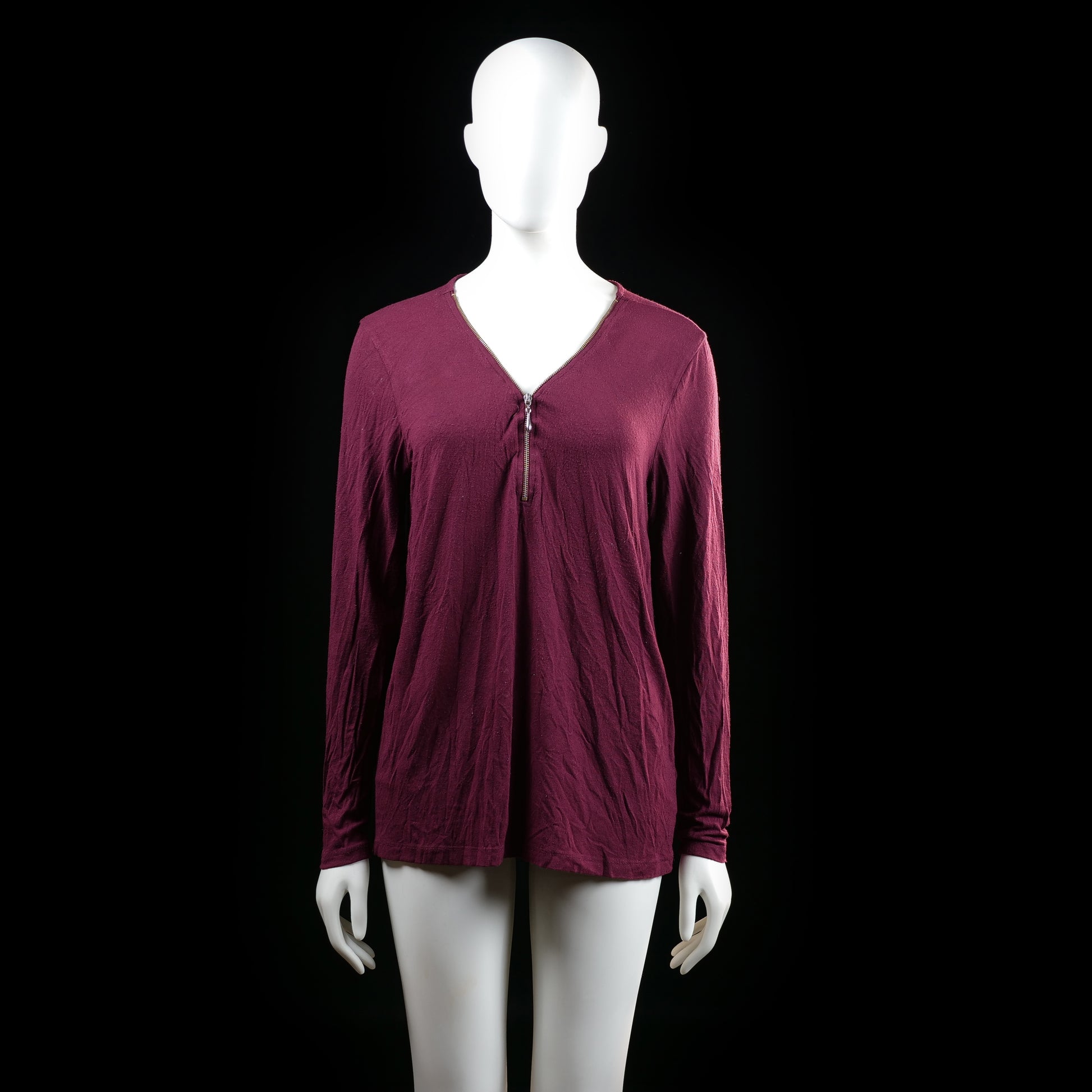 My Wear Woman - long-sleeve top - Burgundy - (Storlek: M)
