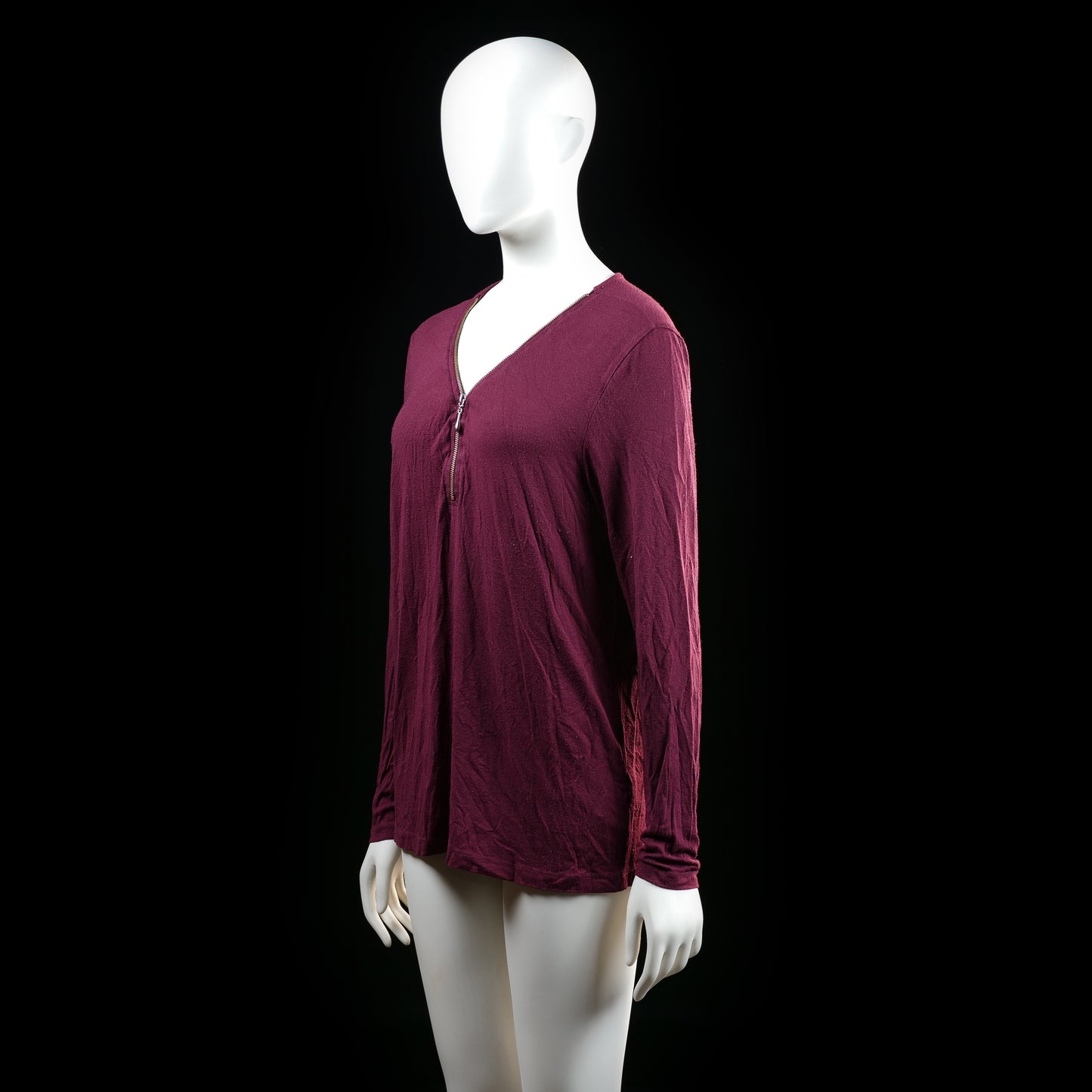 My Wear Woman - long-sleeve top - Burgundy - (Storlek: M)