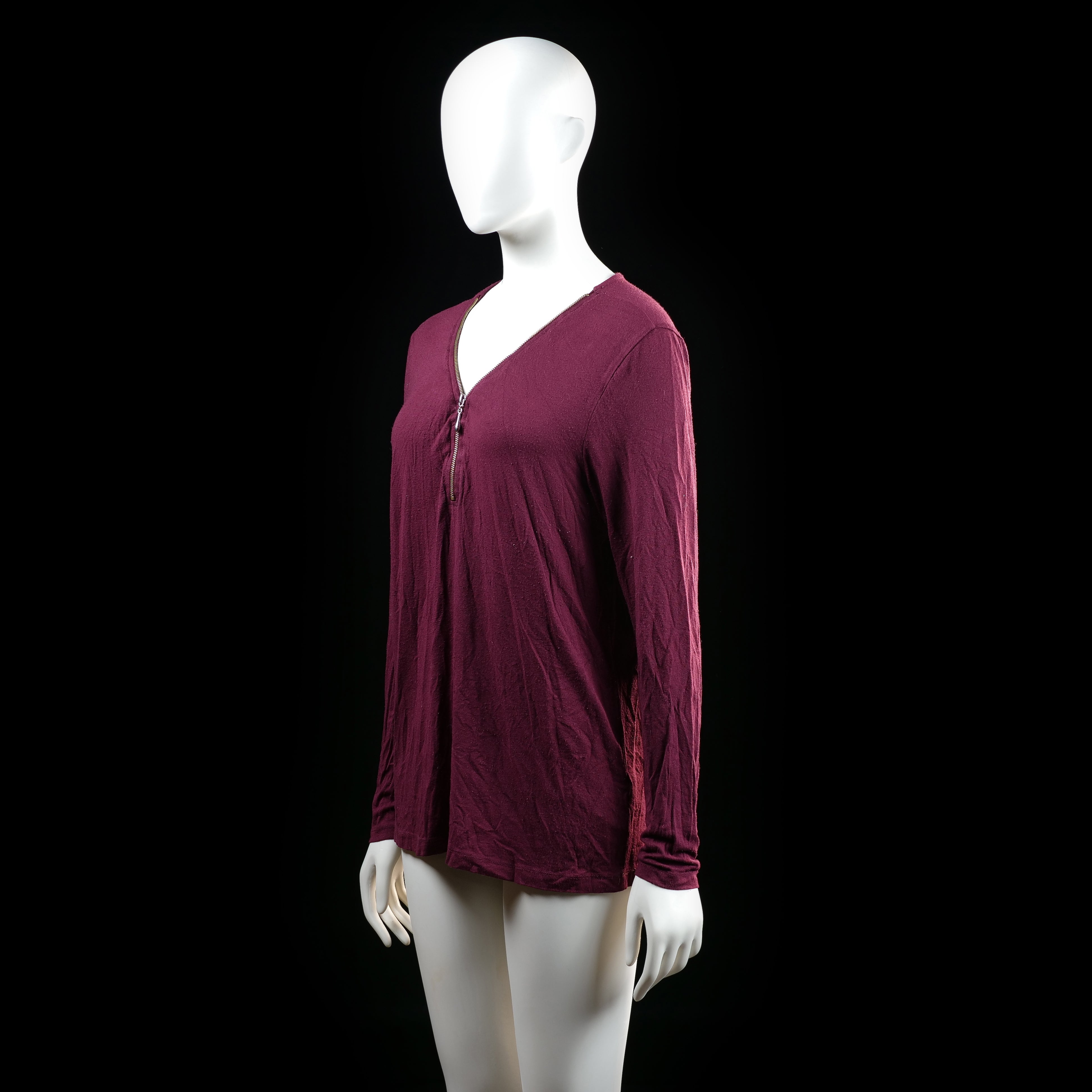 My Wear Woman - long-sleeve top - Burgundy - (Storlek: M)