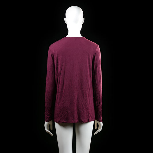 My Wear Woman - long-sleeve top - Burgundy - (Storlek: M)