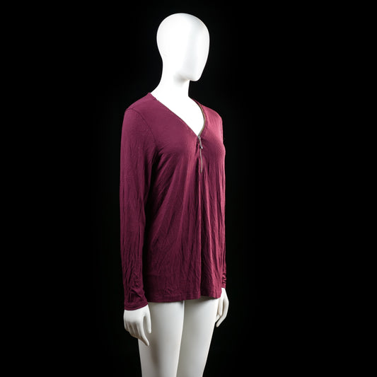 My Wear Woman - long-sleeve top - Burgundy - (Storlek: M)