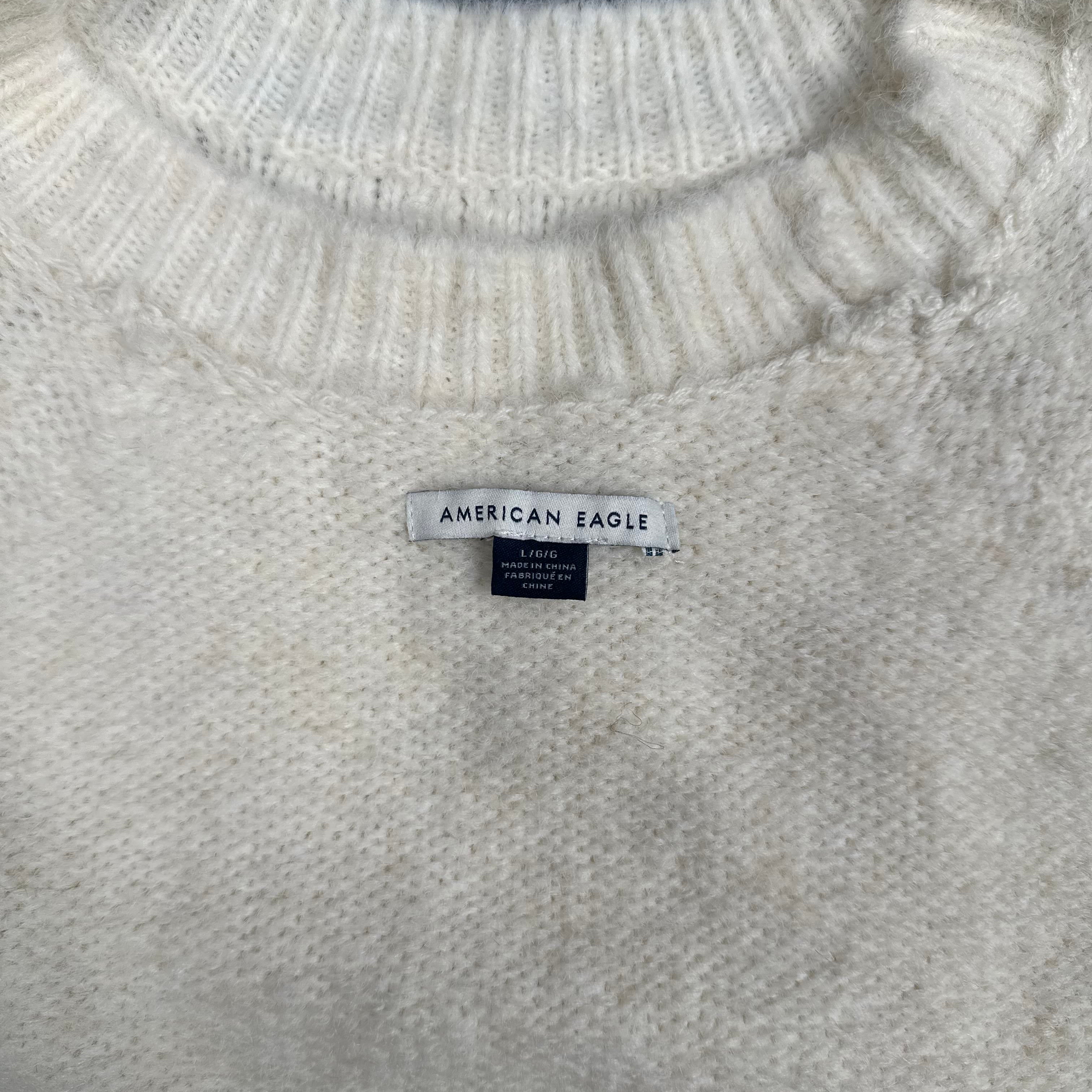 American Eagle - sweater - Ivory - (Storlek: M)
