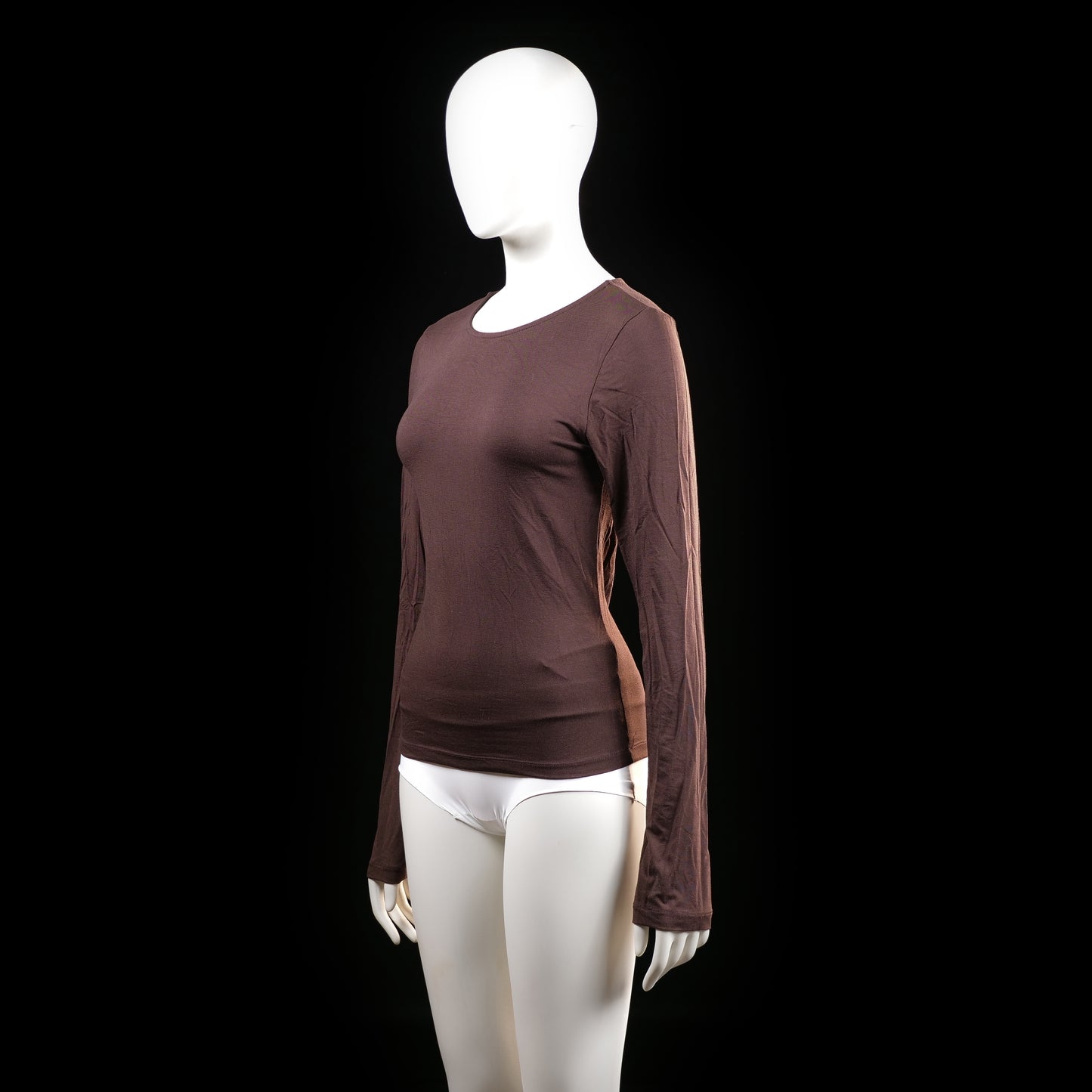 Gina Tricot - long-sleeve top - Brown - (Storlek: S)