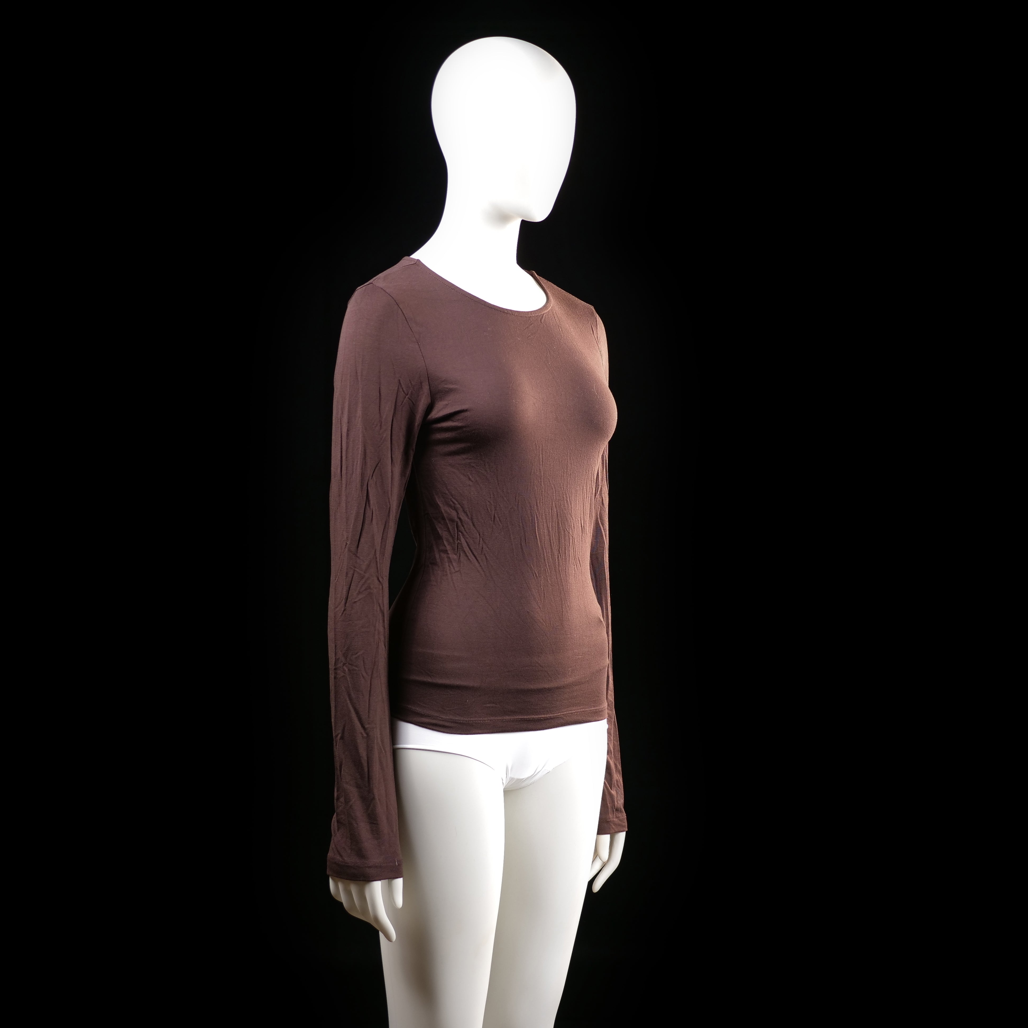 Gina Tricot - long-sleeve top - Brown - (Storlek: S)