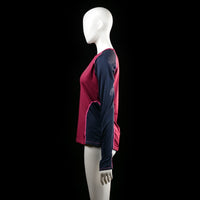 4U Sport - long-sleeve top - Burgundy, Navy - (Storlek: S)