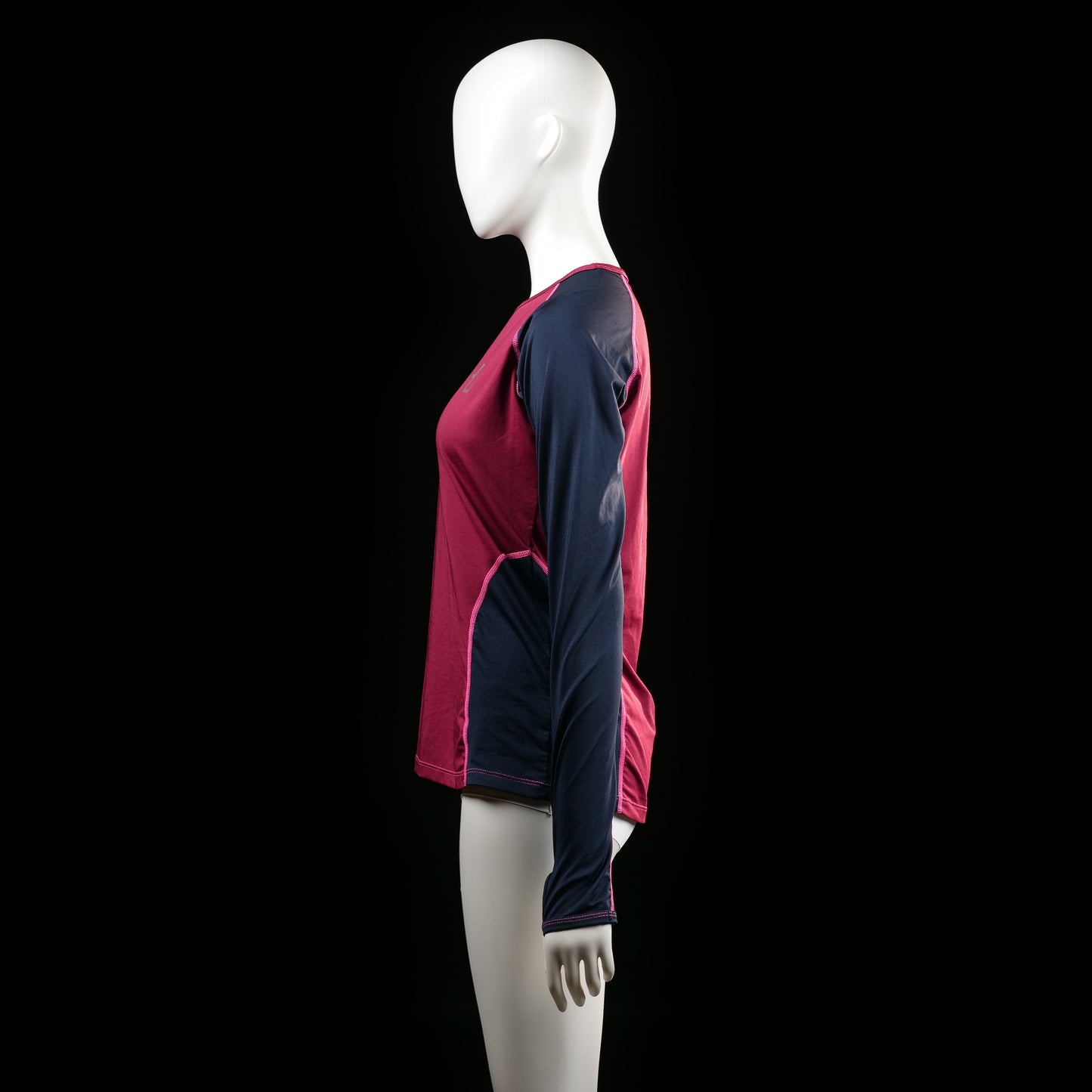 4U Sport - long-sleeve top - Burgundy, Navy - (Storlek: S)