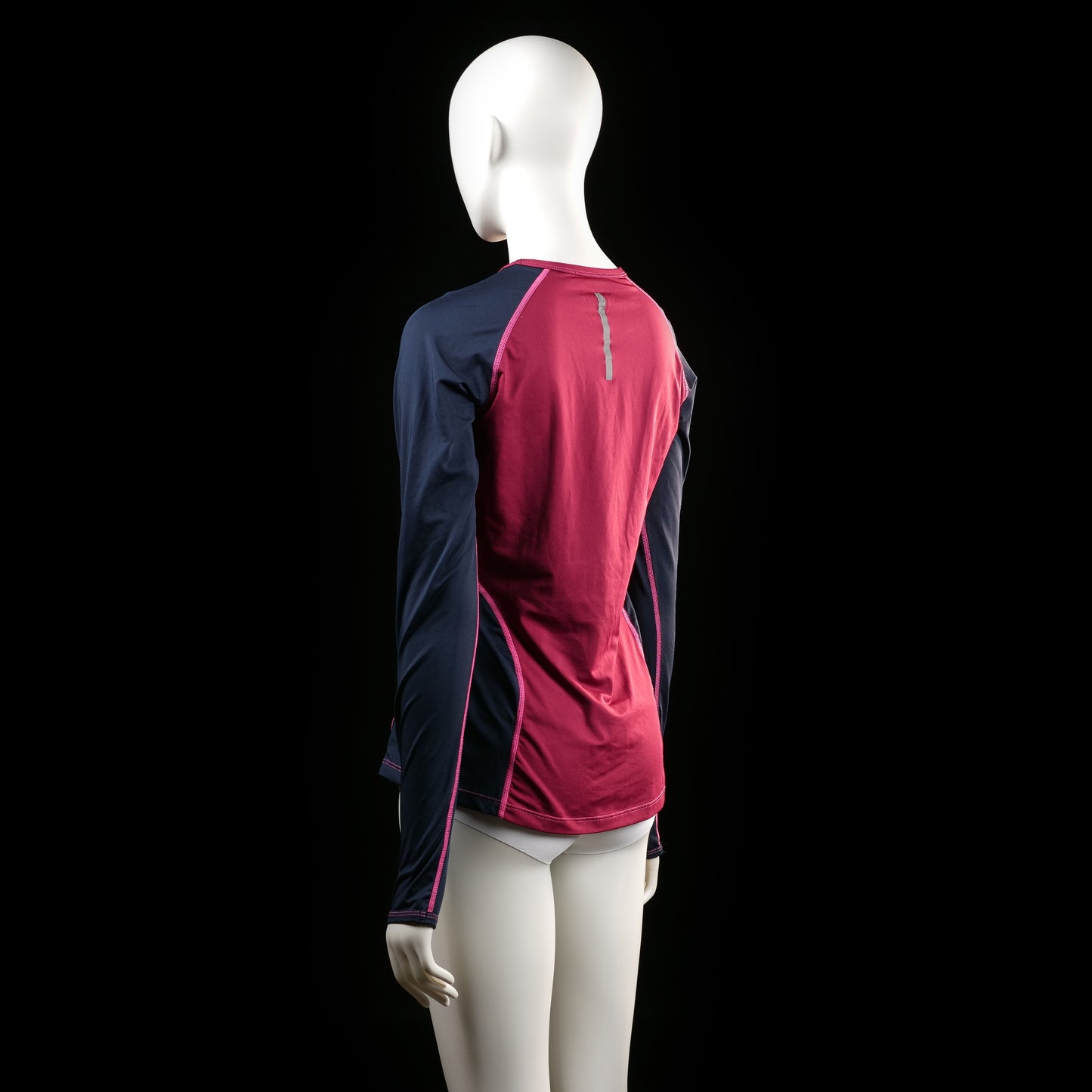 4U Sport - long-sleeve top - Burgundy, Navy - (Storlek: S)