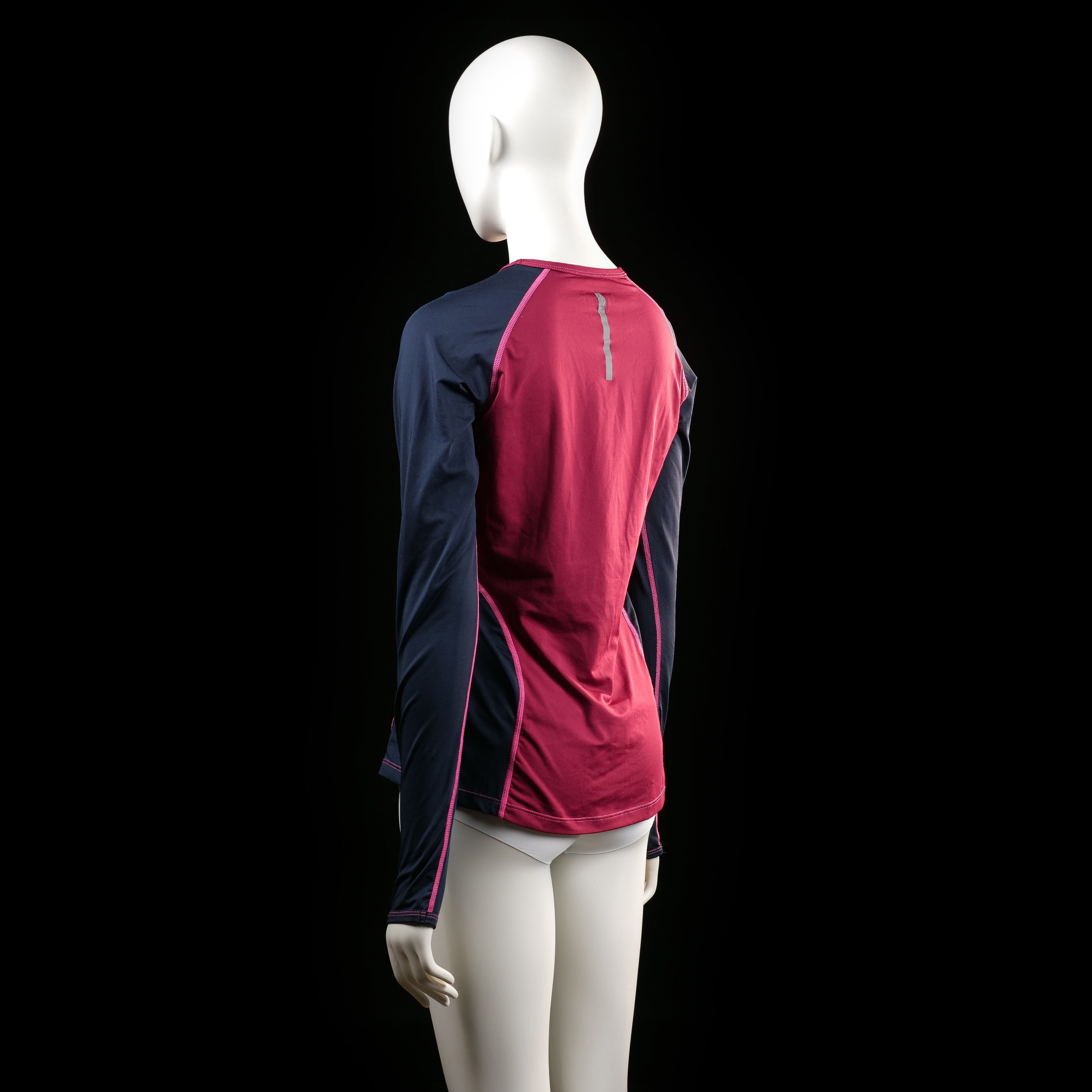 4U Sport - long-sleeve top - Burgundy, Navy - (Storlek: S)
