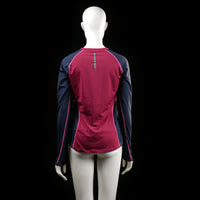 4U Sport - long-sleeve top - Burgundy, Navy - (Storlek: S)