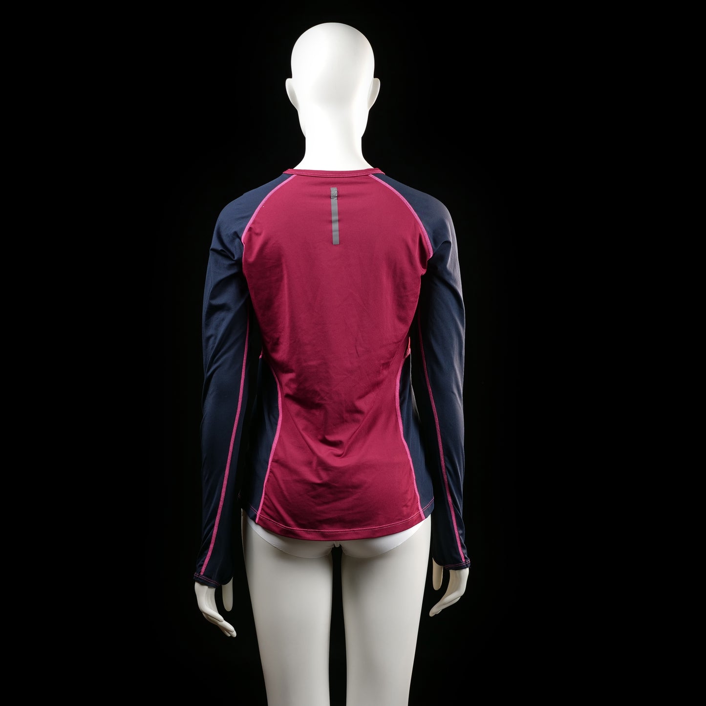 4U Sport - long-sleeve top - Burgundy, Navy - (Storlek: S)