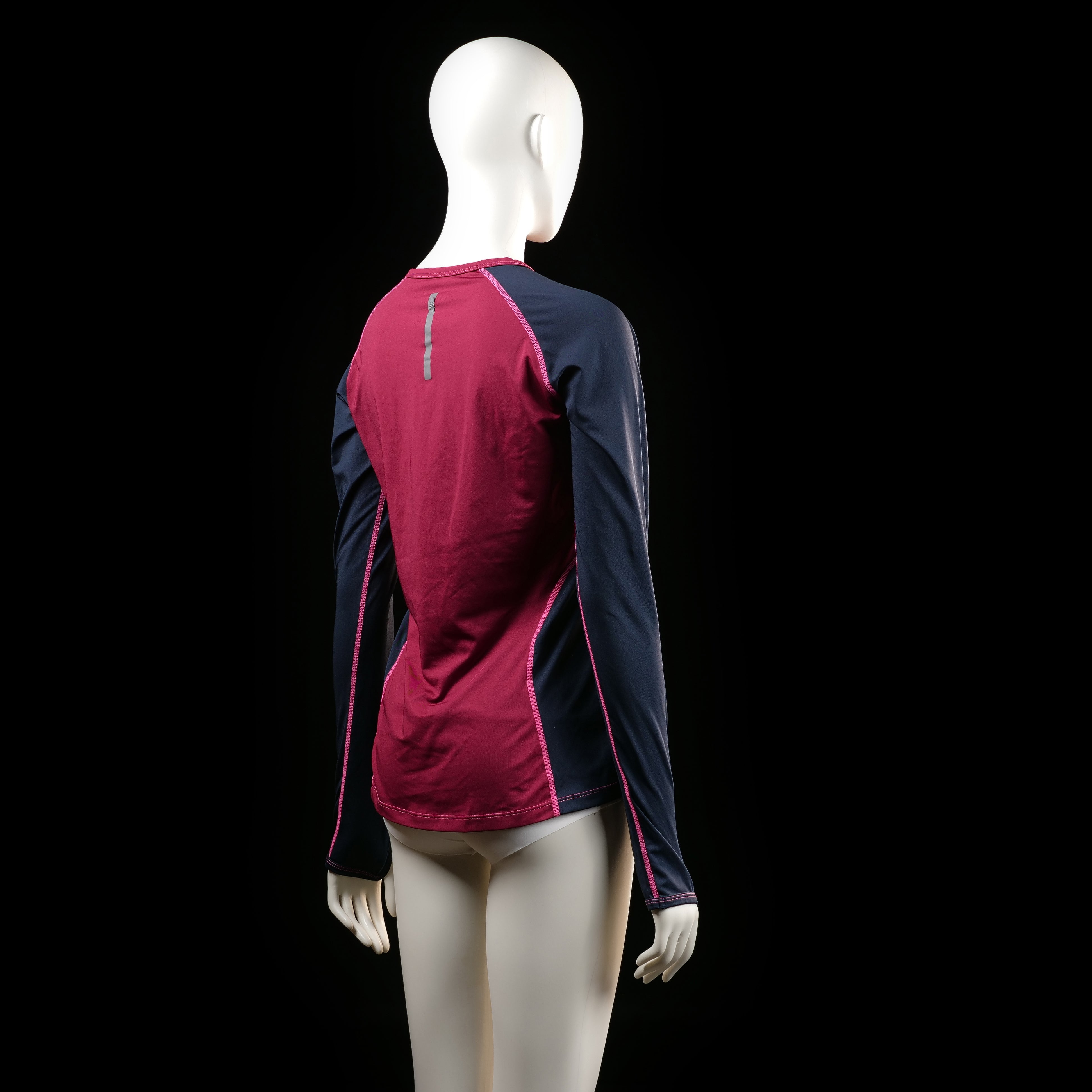 4U Sport - long-sleeve top - Burgundy, Navy - (Storlek: S)