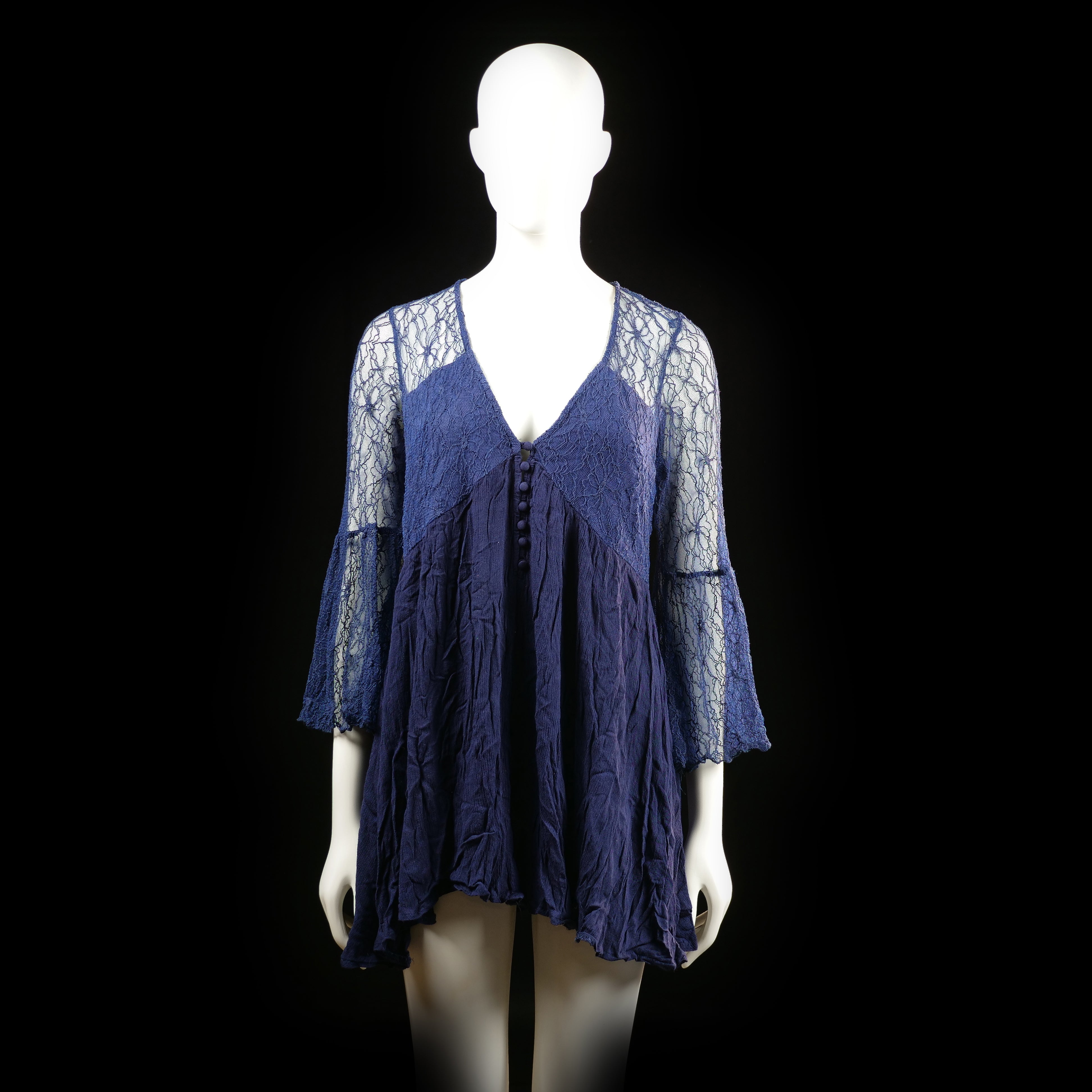 Kiss The Sky - tunic - Navy - (Storlek: S)