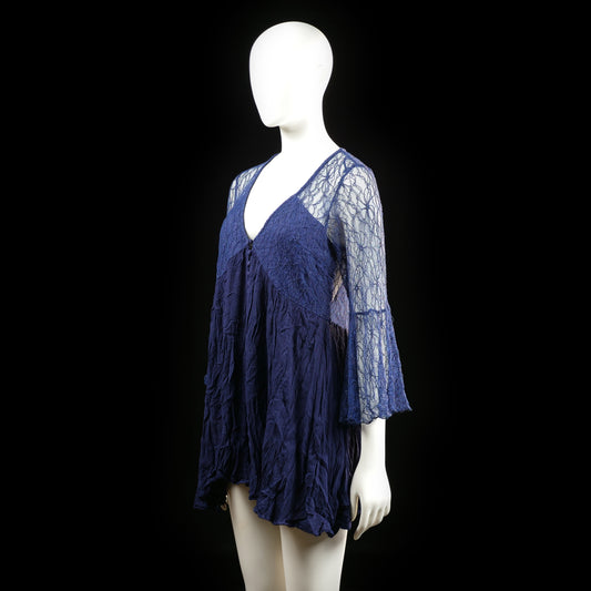 Kiss The Sky - tunic - Navy - (Storlek: S)