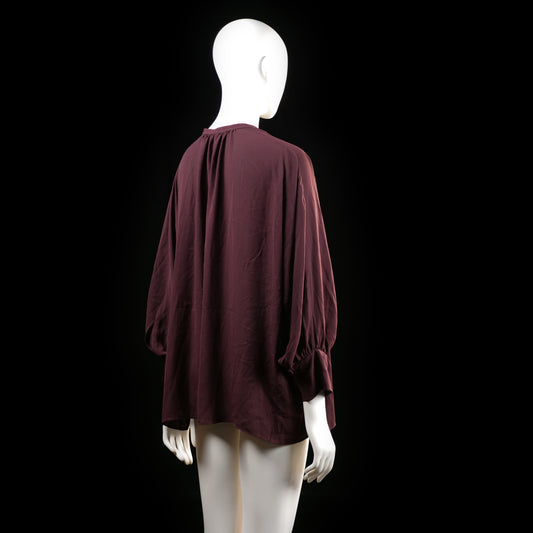 Wera - blouse - Burgundy - (Storlek: 40)