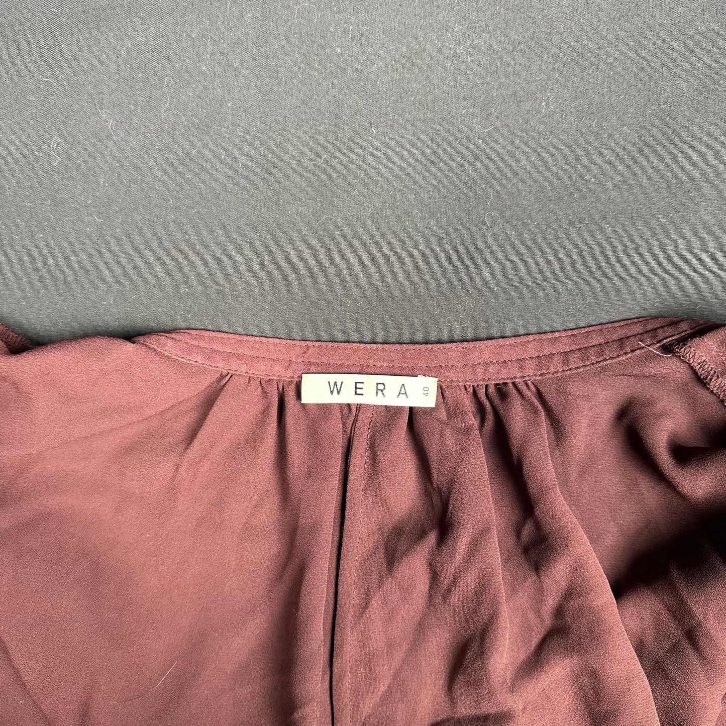 Wera - blouse - Burgundy - (Storlek: 40)