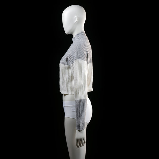 Shein - sweater - Light Gray, Ivory, Rose - (Storlek: S)