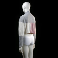 Shein - sweater - Light Gray, Ivory, Rose - (Storlek: S)