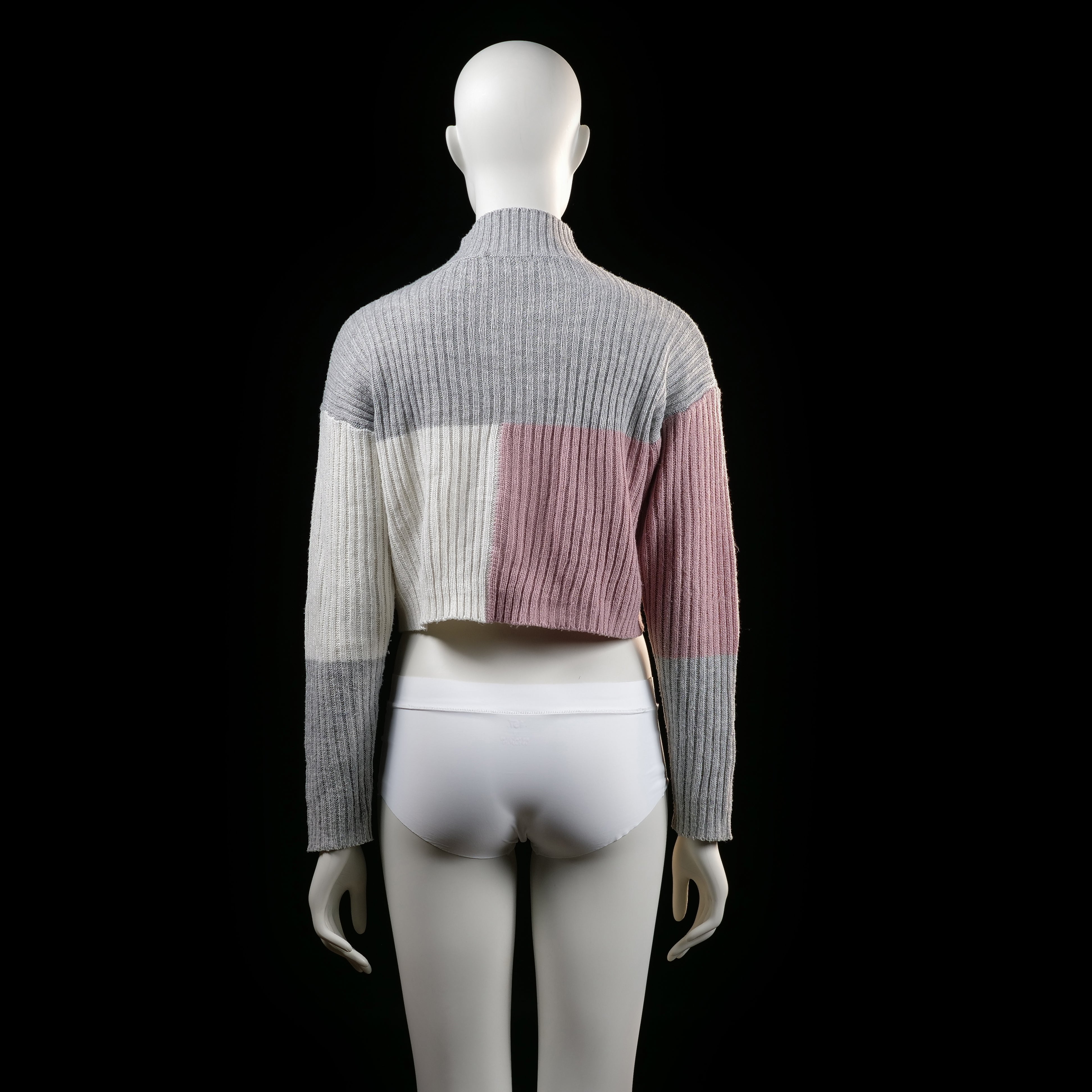 Shein - sweater - Light Gray, Ivory, Rose - (Storlek: S)