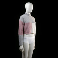 Shein - sweater - Light Gray, Ivory, Rose - (Storlek: S)