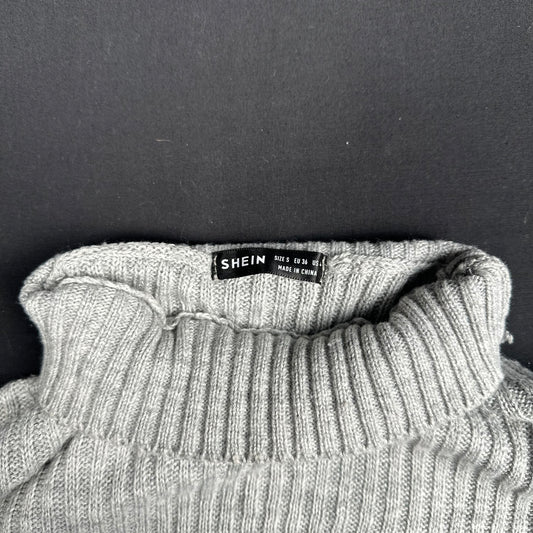 Shein - sweater - Light Gray, Ivory, Rose - (Storlek: S)