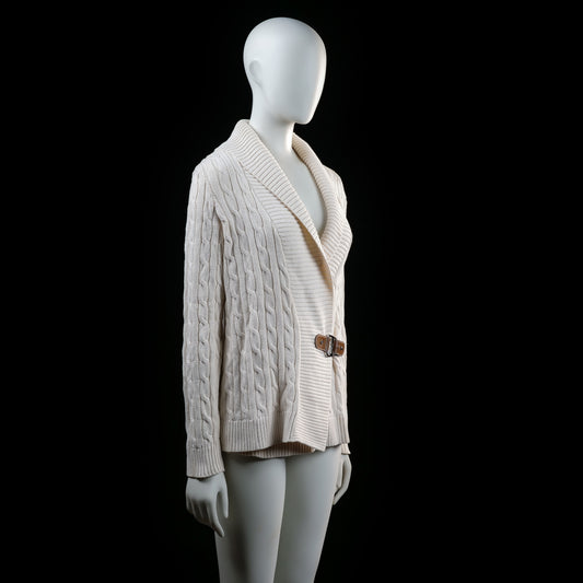 Ralph Lauren - cardigan - Ivory - (Storlek: M)