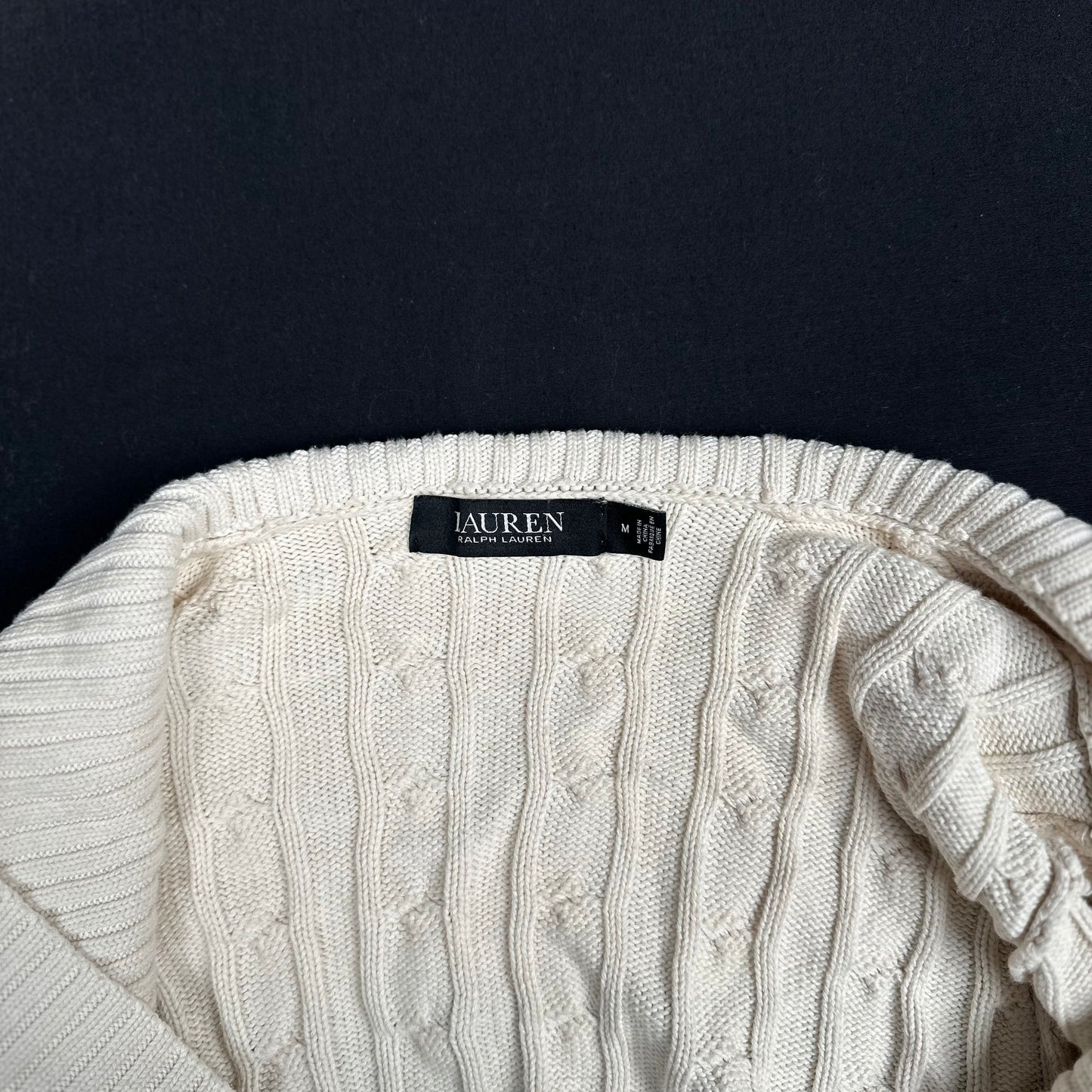 Ralph Lauren - cardigan - Ivory - (Storlek: M)