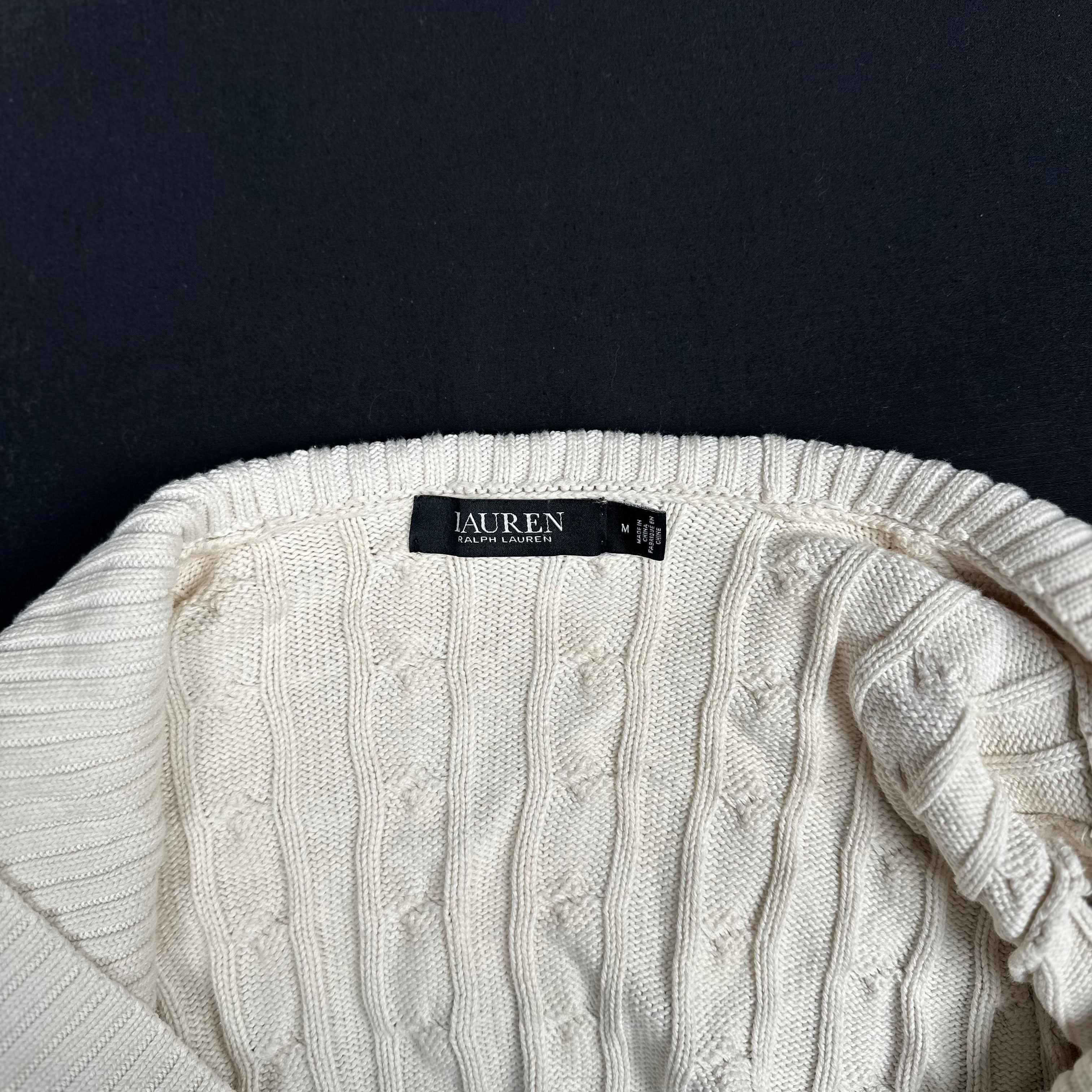 Ralph Lauren - cardigan - Ivory - (Storlek: M)