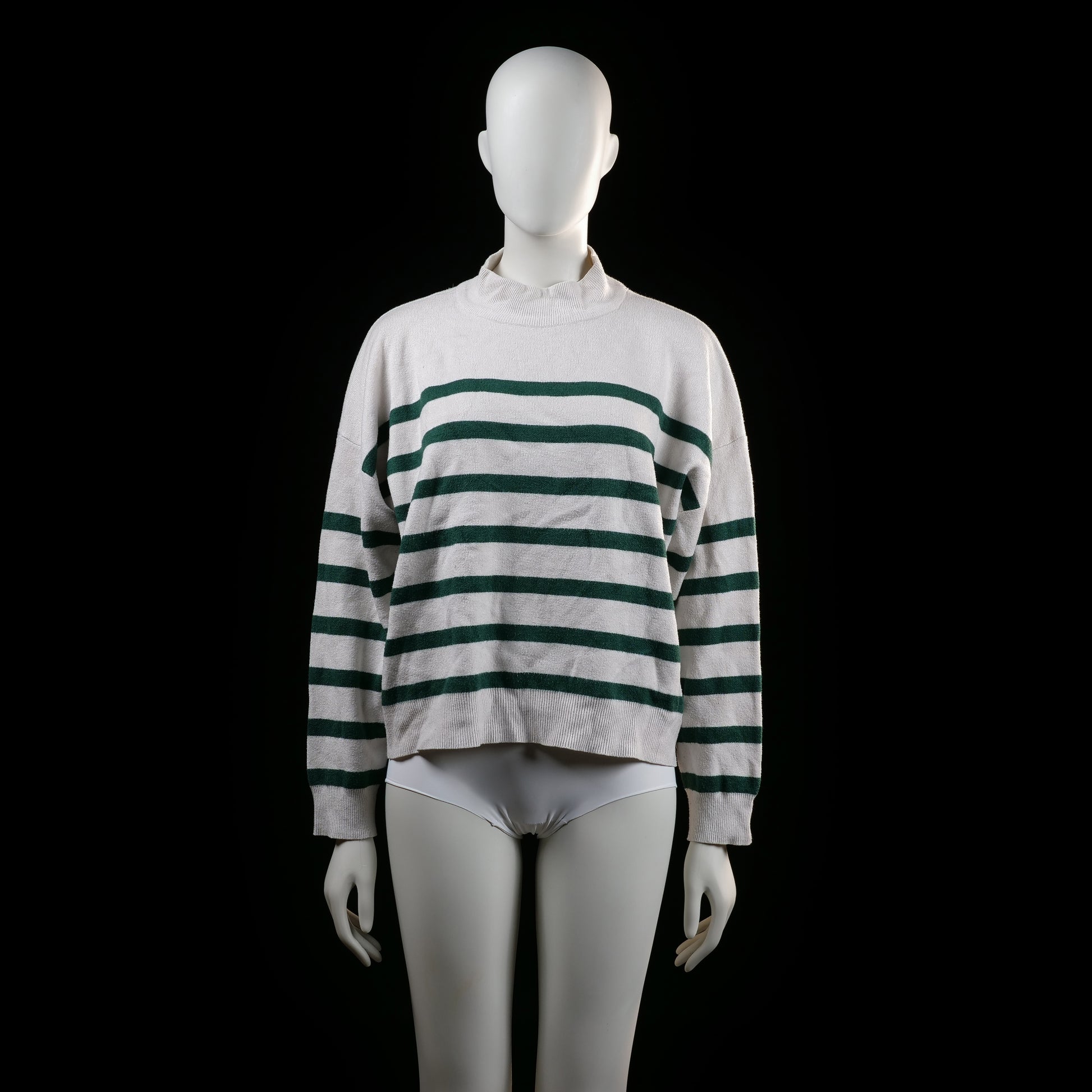 Primark - sweater - Ivory, Forest Green - (Storlek: XL)