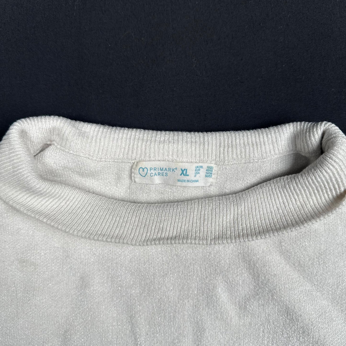 Primark - sweater - Ivory, Forest Green - (Storlek: XL)