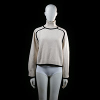 H&M - turtleneck - Ivory, Black - (Storlek: S)