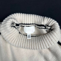H&M - turtleneck - Ivory, Black - (Storlek: S)