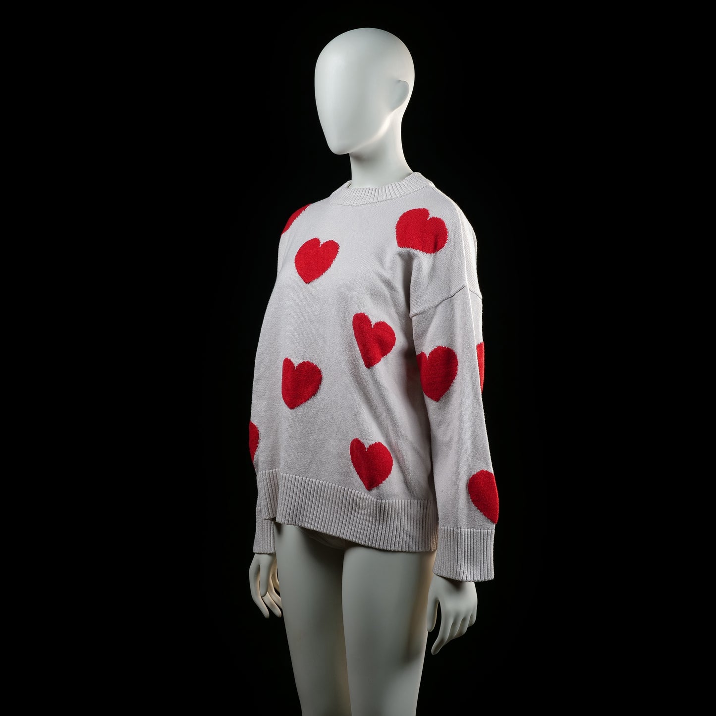 Fb Sister - sweater - White, Red - (Storlek: S)