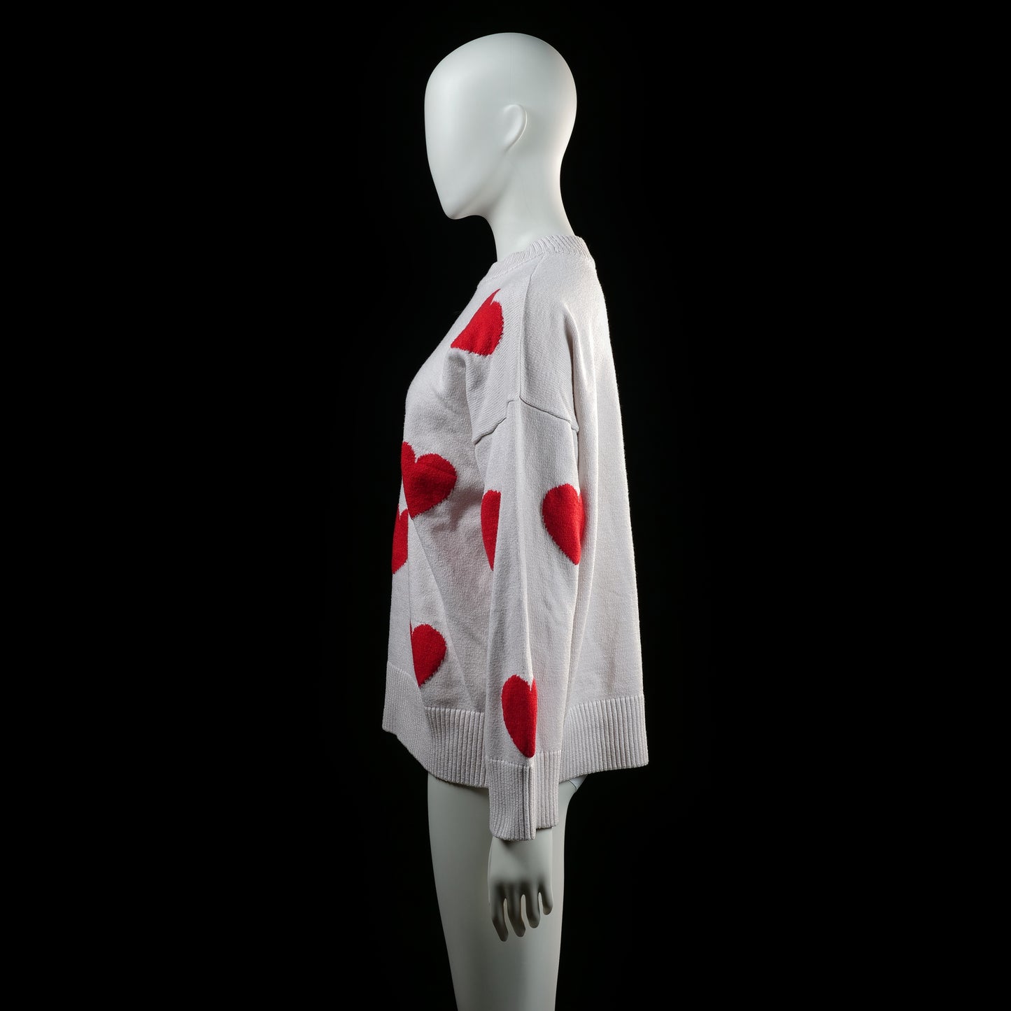 Fb Sister - sweater - White, Red - (Storlek: S)