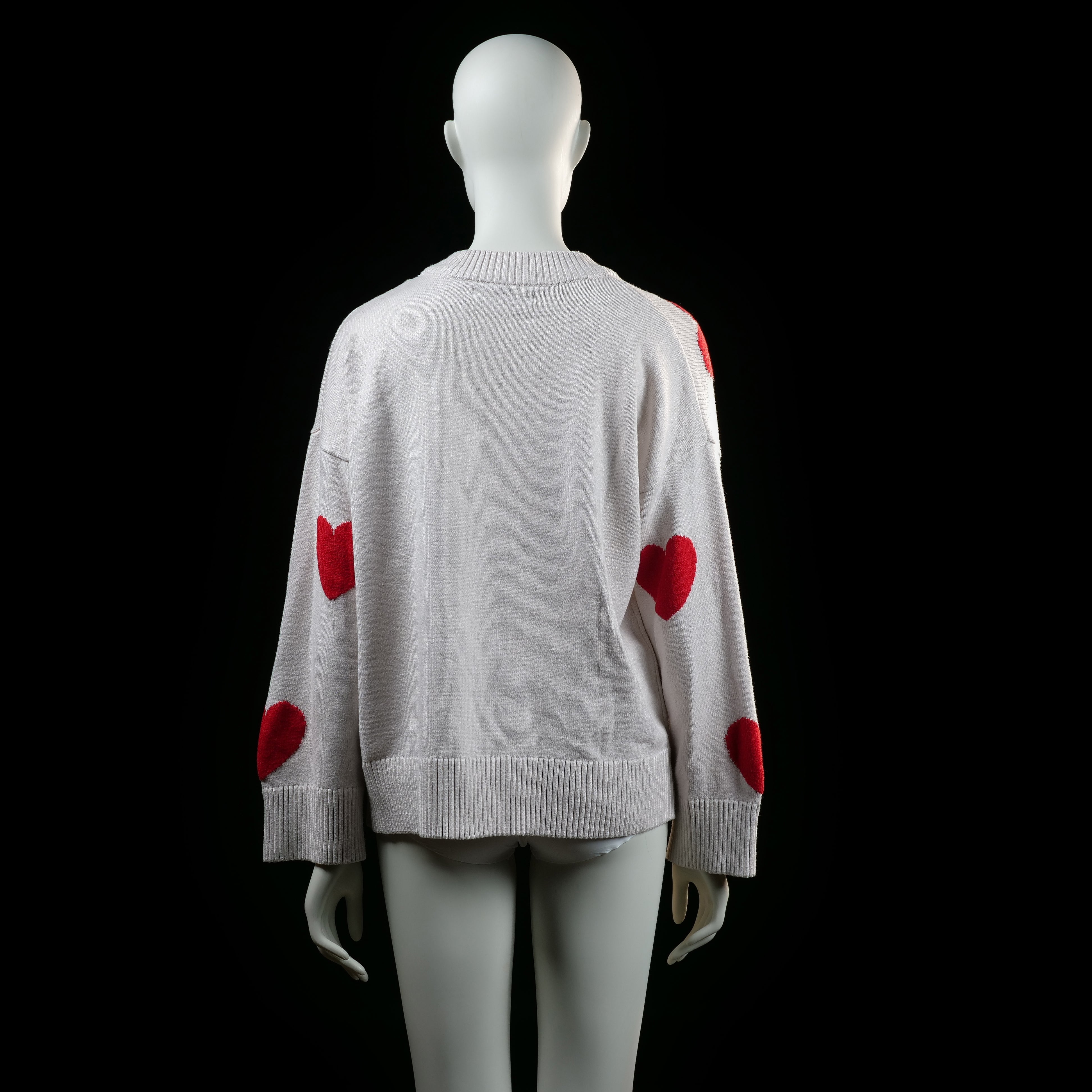 Fb Sister - sweater - White, Red - (Storlek: S)